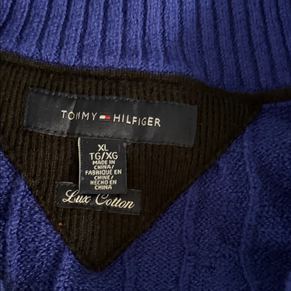 Tommy Hilfiger Royal Blue Turtleneck Sweater - Picture 2 of 3